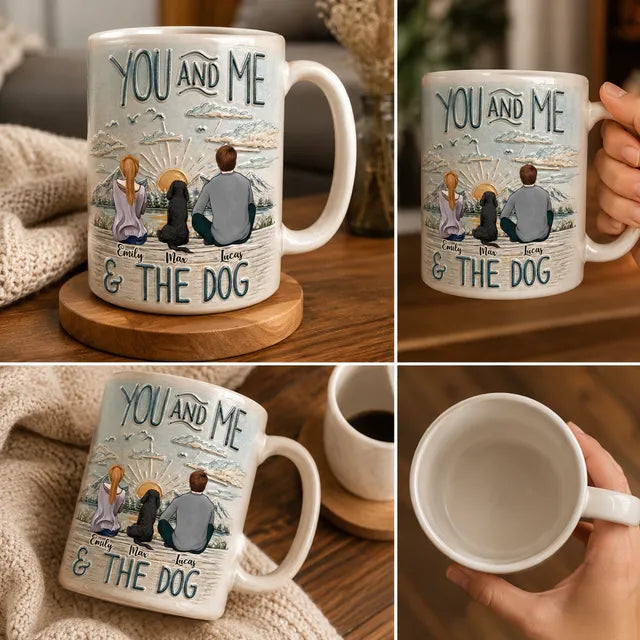 Personalisierte Tasse – Du und ich & die Hunde