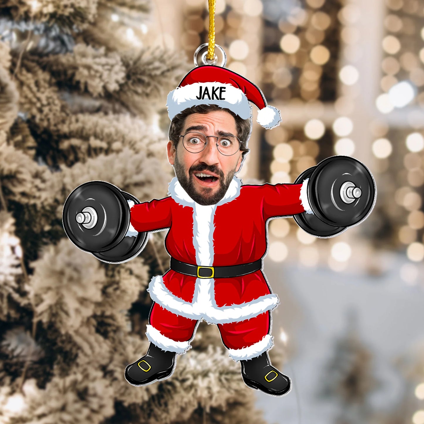 Personalisierter Weihnachtsschmuck – Fitnessfan
