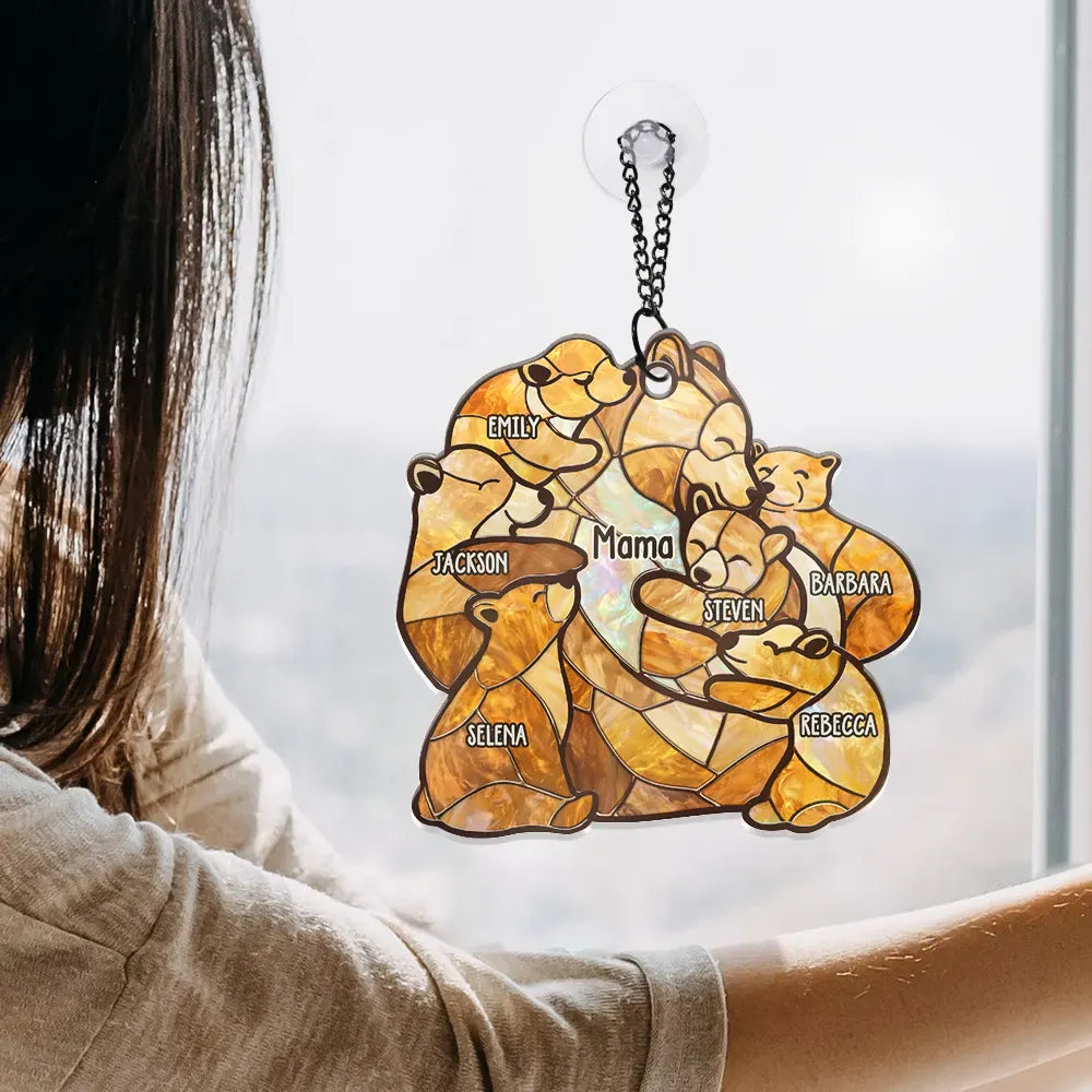 Personalisierter Sonnenfänger – Mama Bär