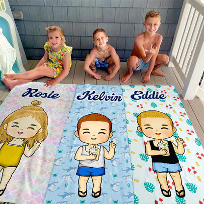 Personalisiertes Handtuch – Strandtag