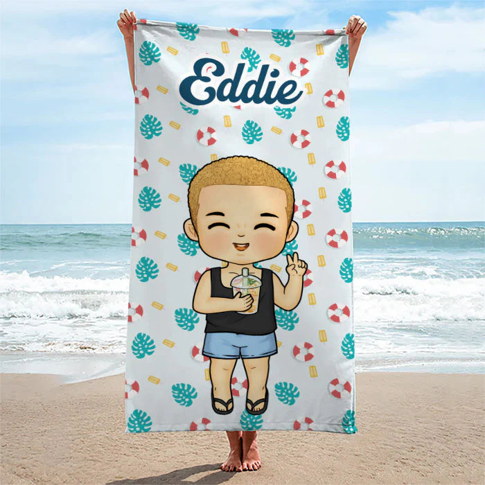 Personalisiertes Handtuch – Strandtag