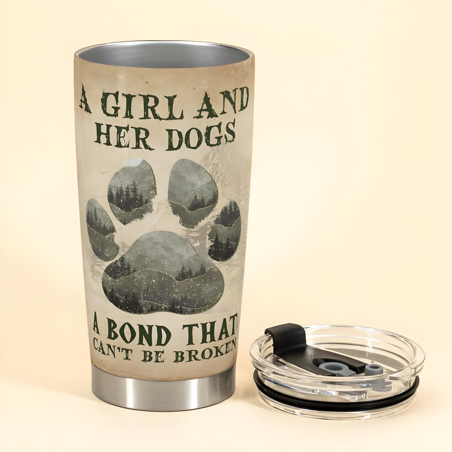Personalisierter Thermobecher – Hund ist Leben