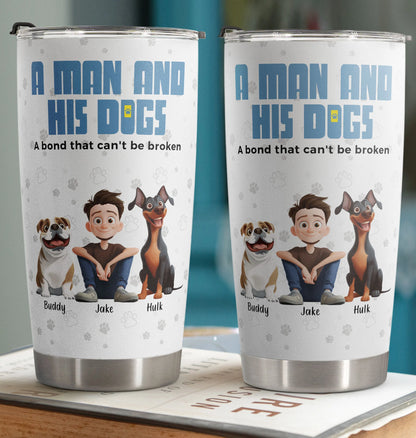 Personalisierter Thermobecher – Ein Mann und sein Hund