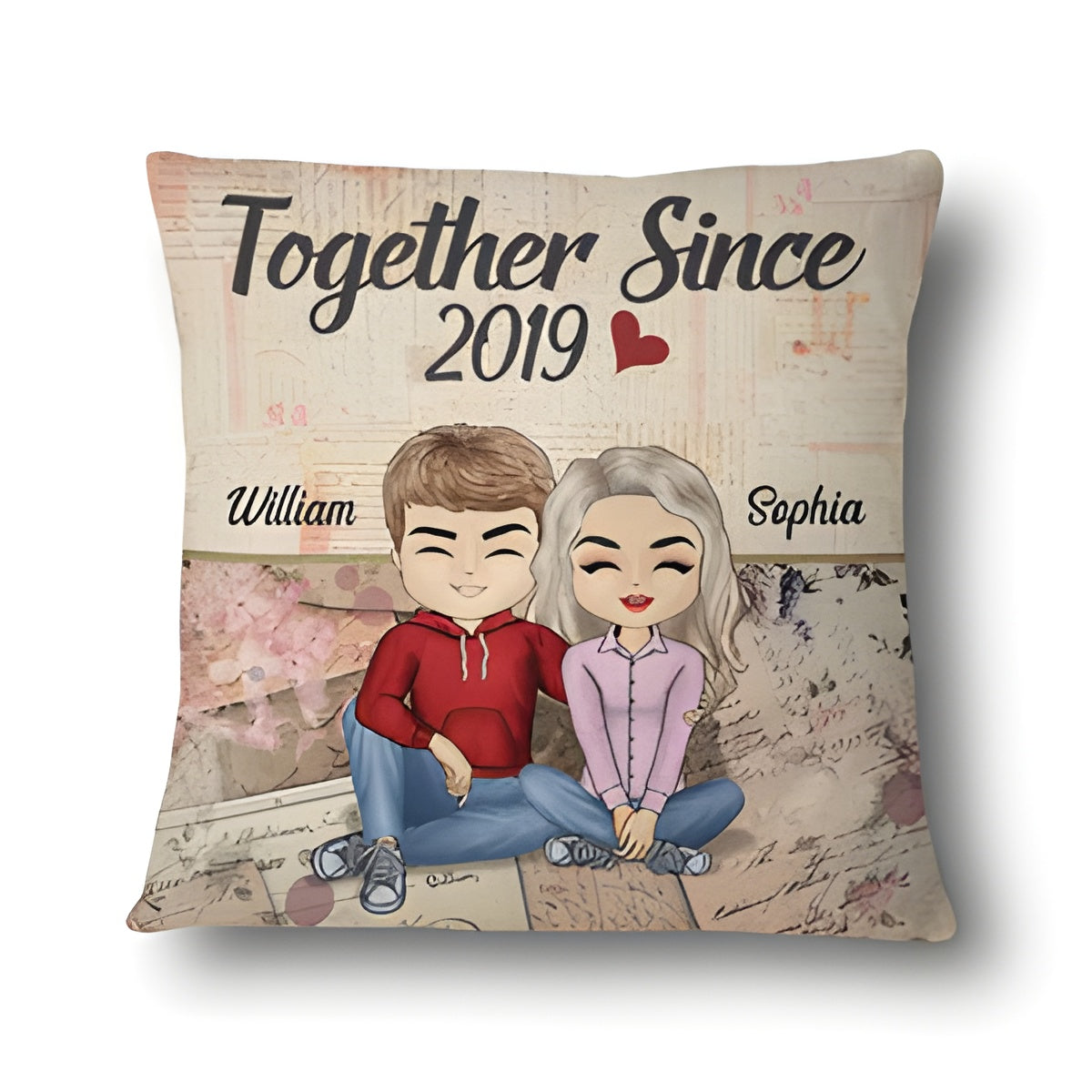 Personalisierter Kissenbezug – Together Since