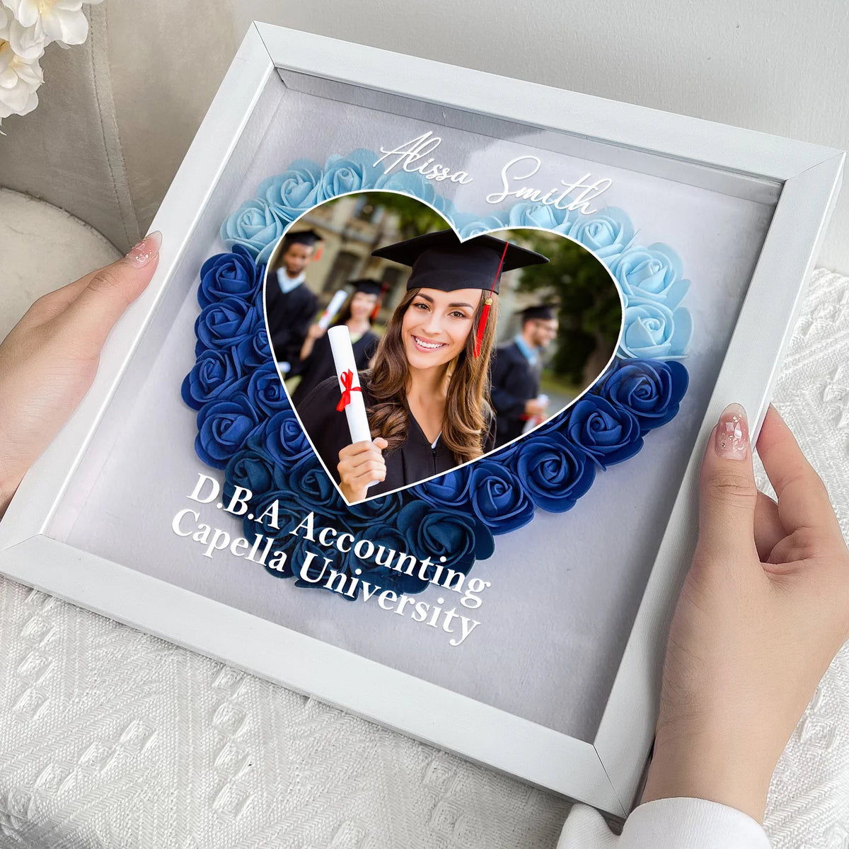Personalisierter Blumenkasten – Abschluss/Abitur mit Foto