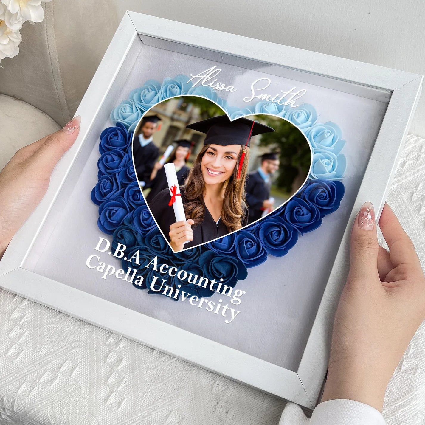 Personalisierter Blumenkasten – Abschluss/Abitur mit Foto