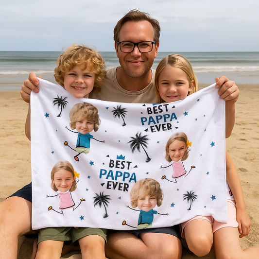 Personalisiertes Handtuch – Bester Papa aller Zeiten