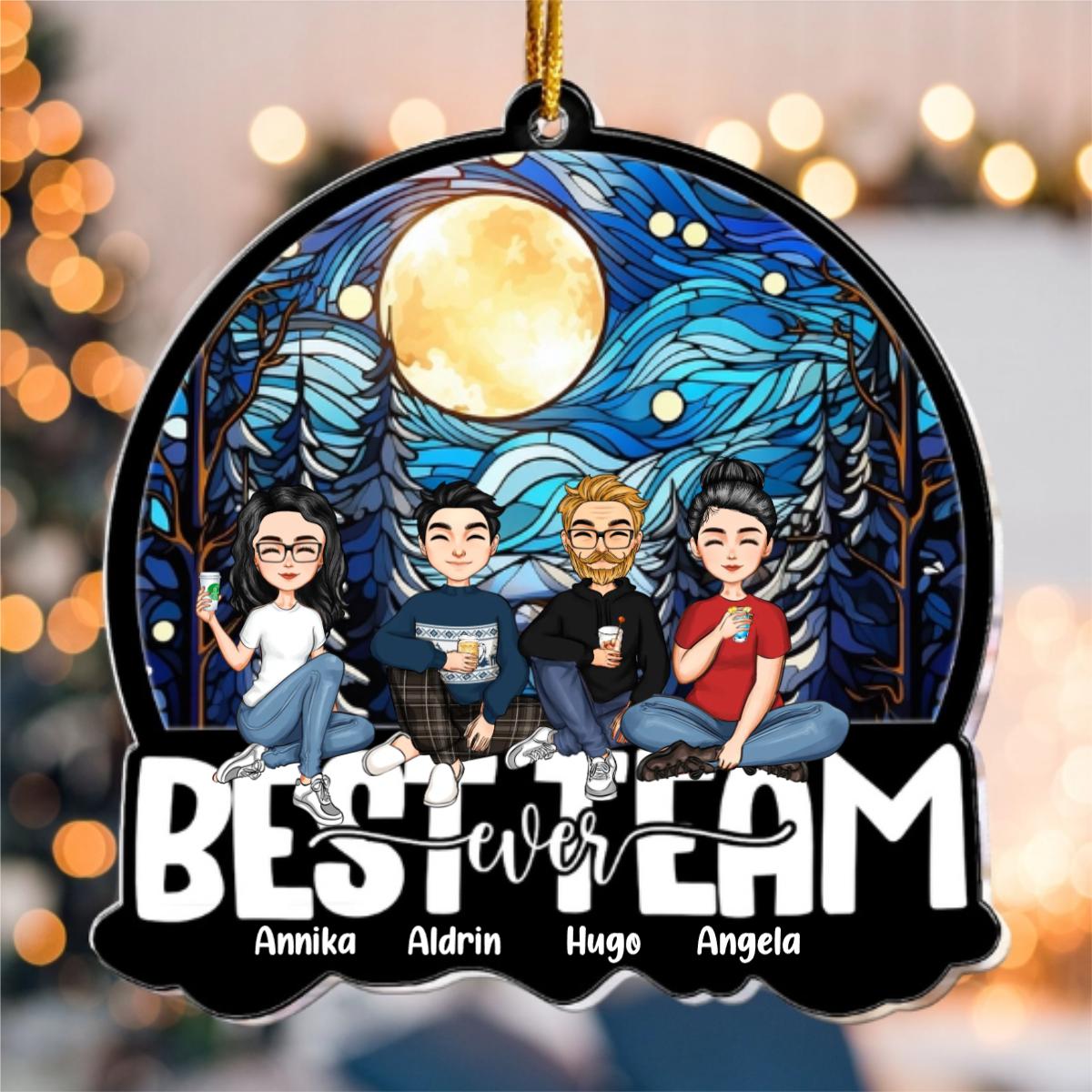 Personalisierte Weihnachtsdeko – Best Team Ever