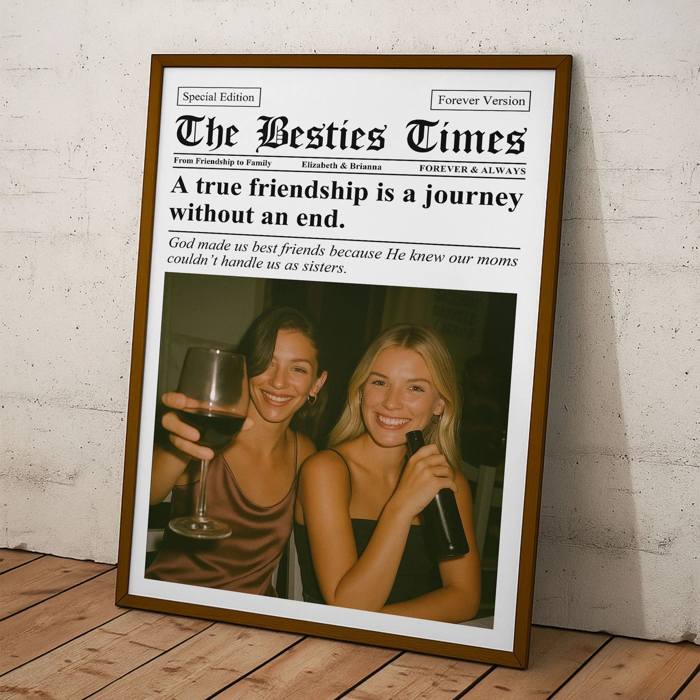 Personalisiertes Fotoposter – Die Zeitung The BFF Times