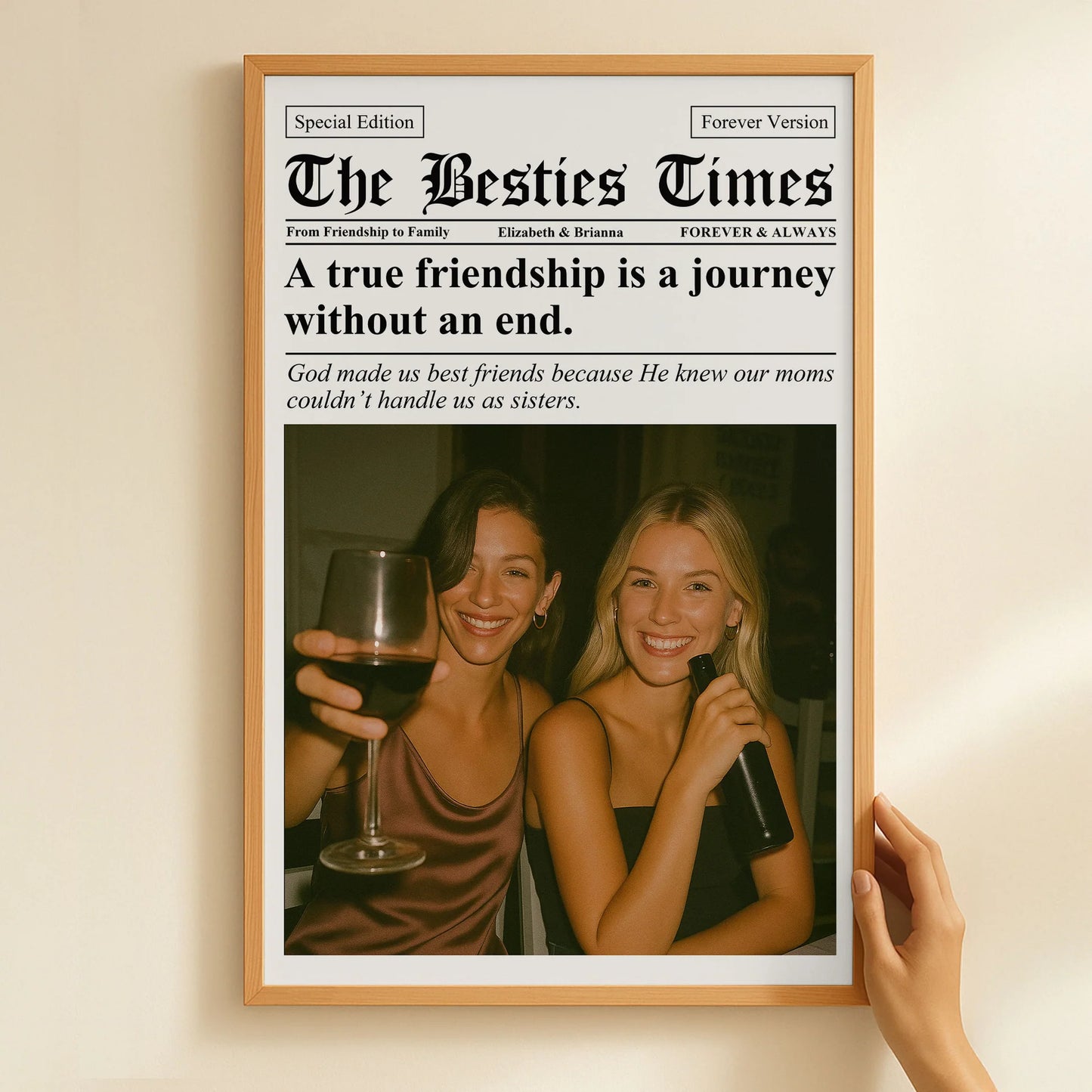 Personalisiertes Fotoposter – Die Zeitung The BFF Times