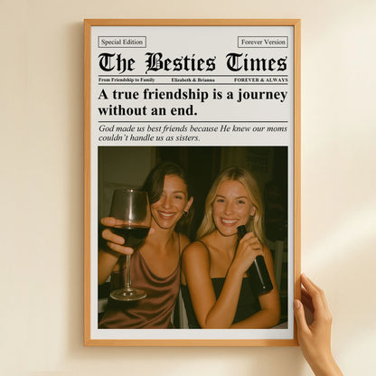 Personalisiertes Fotoposter – Die Zeitung The BFF Times