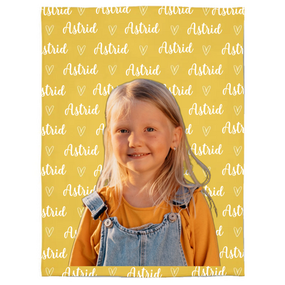 Personalisierte Decke – mit Namen und Foto für Kinder