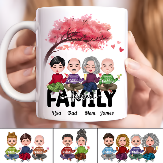 Personalisierte Tasse – Familie für immer
