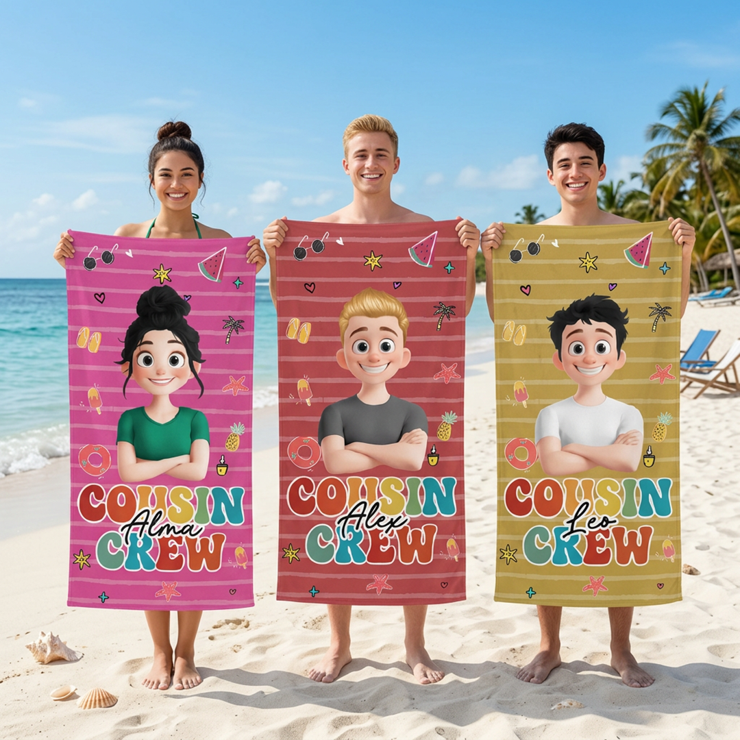 Personalisiertes Handtuch – Cousin Crew