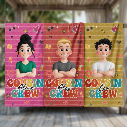 Personalisiertes Handtuch – Cousin Crew