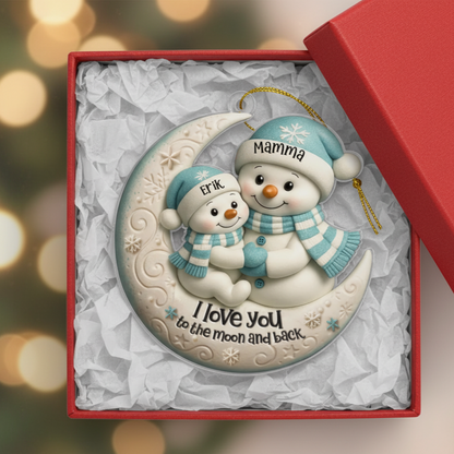 Personalisierte Weihnachtsdeko – Ich liebe dich bis zum Mond