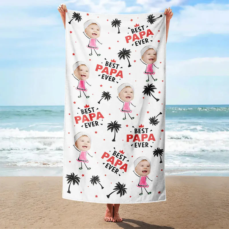 Personalisiertes Handtuch – Bester Papa aller Zeiten