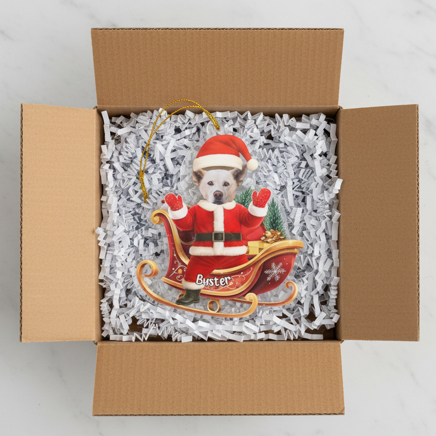 Personalisierte Weihnachtsdeko – Lustiges Weihnachtsmann-Gesicht