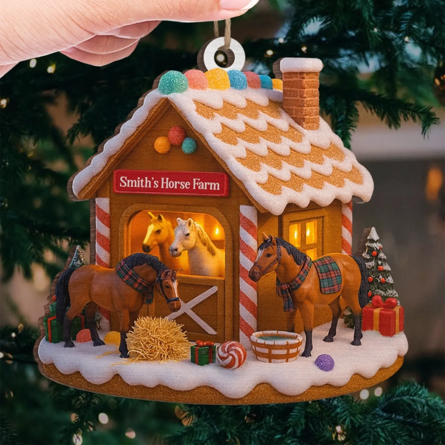 Personalisierte Weihnachtsdeko – Mein geliebter Stall