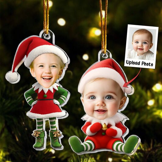 Personalisierter Weihnachtsschmuck – Süßes Elfenbaby