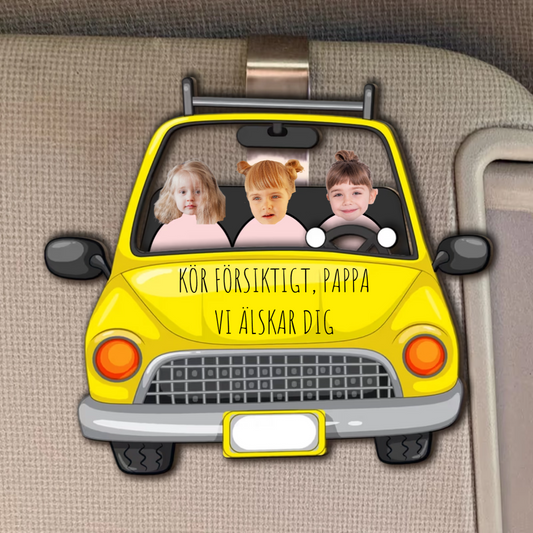 Personalisierte Sonnenblendenklammer fürs Auto – Fahr sicher, Papa