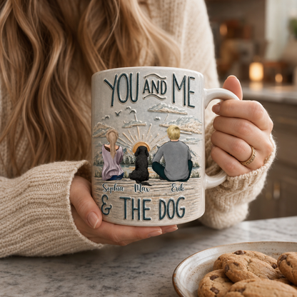 Personalisierte Tasse – Du und ich & die Hunde