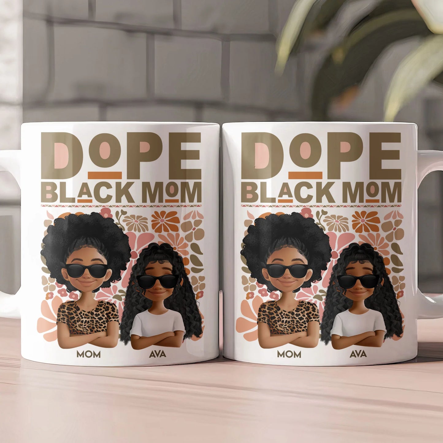Personalisierte Tasse – Coole Schwarze Mama