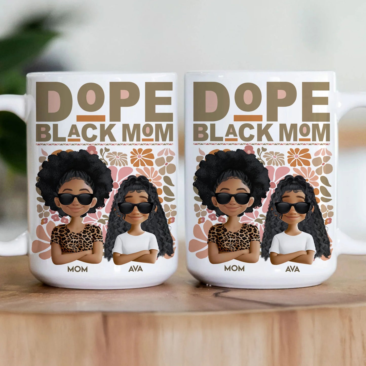 Personalisierte Tasse – Coole Schwarze Mama
