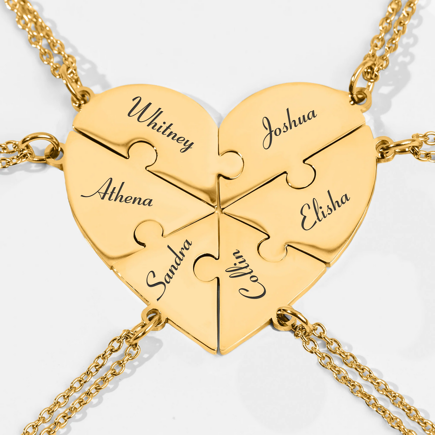 Personalisiertes herzförmiges Puzzle-Armband