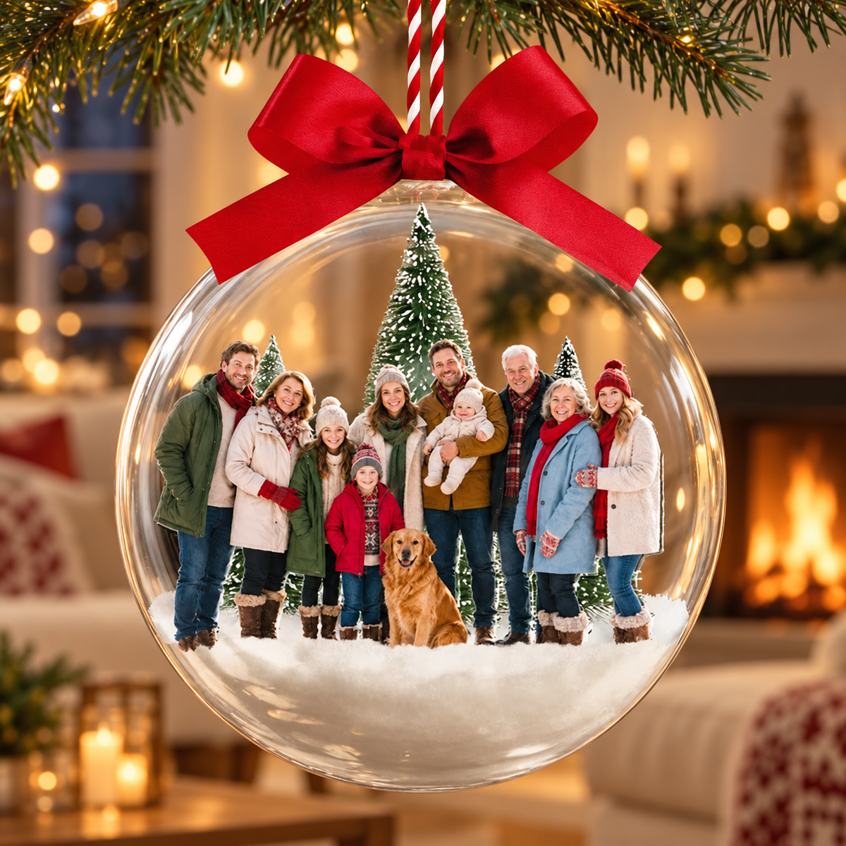 Personlig snöglobskula - Julklapp till familjen