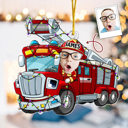 Personalisierte Weihnachtsdeko – Feuerwehrauto