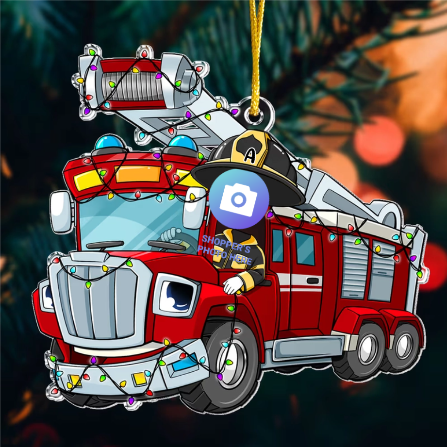 Personalisierte Weihnachtsdeko – Feuerwehrauto