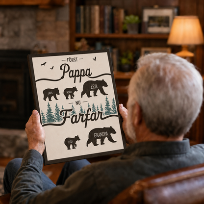 Personalisiertes Holzschild – Erst Papa, jetzt Opa