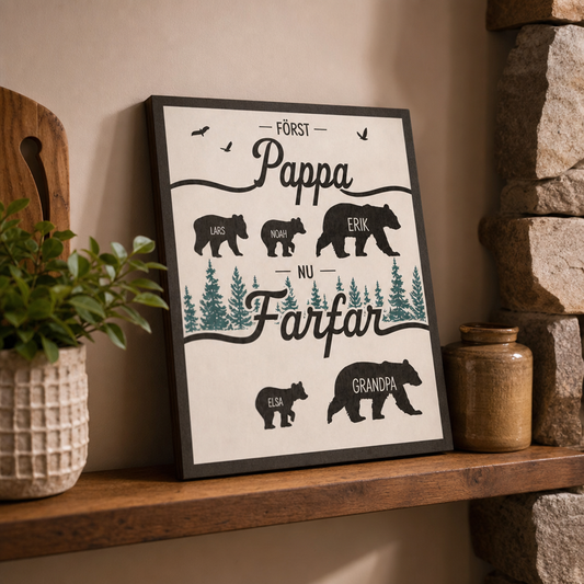 Personalisiertes Holzschild – Erst Papa, jetzt Opa