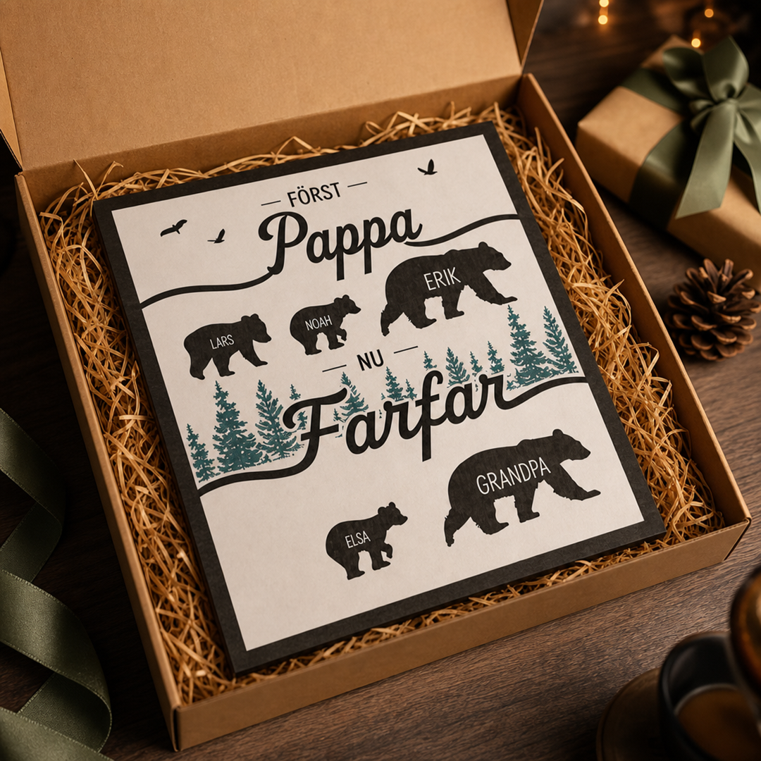 Personalisiertes Holzschild – Erst Papa, jetzt Opa