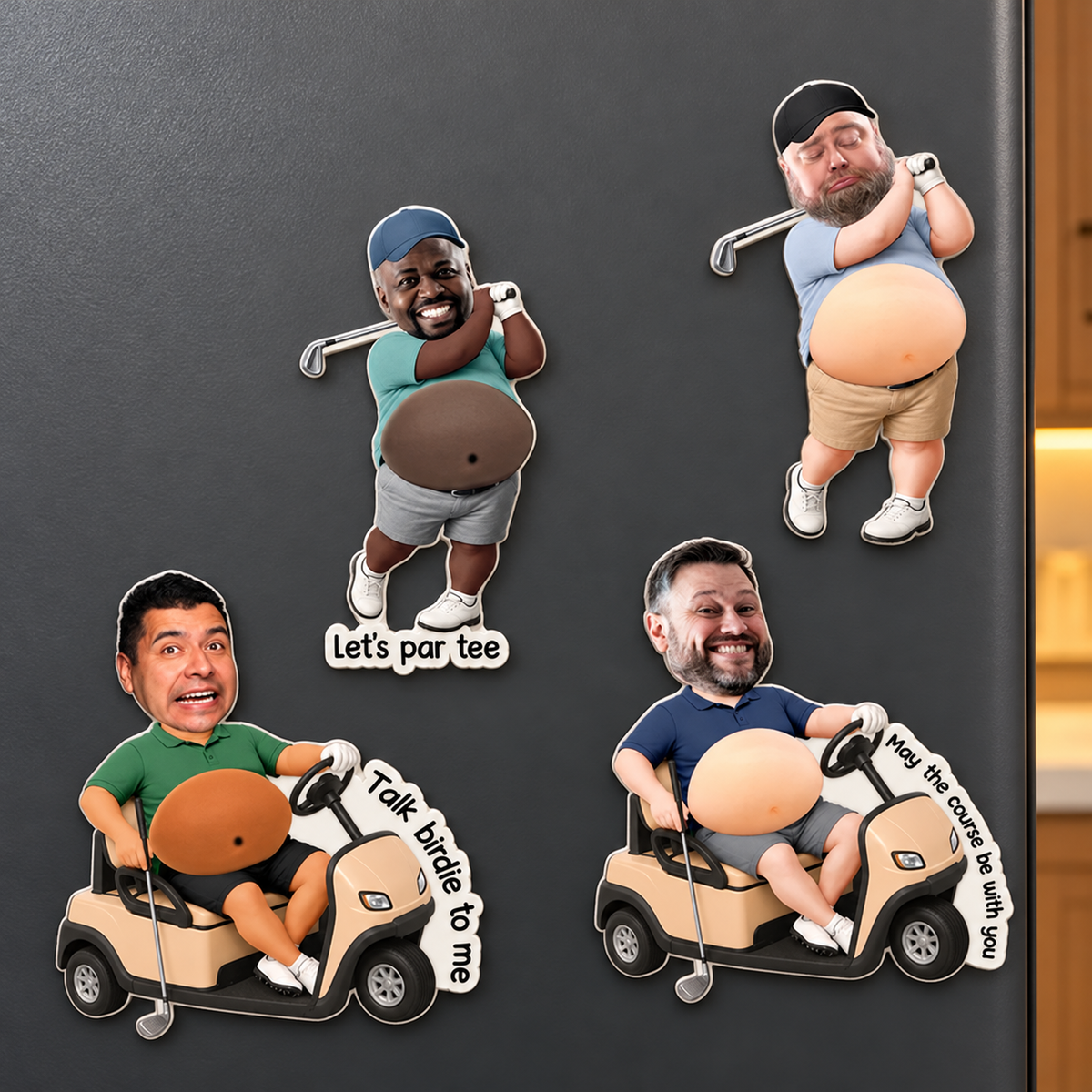 Personalized soft acrylic fridge magnet - För golfälskare