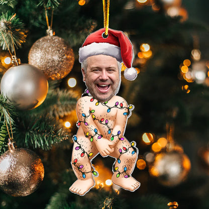 Personalisierte Weihnachtsdeko – Verlegener Weihnachtsmann