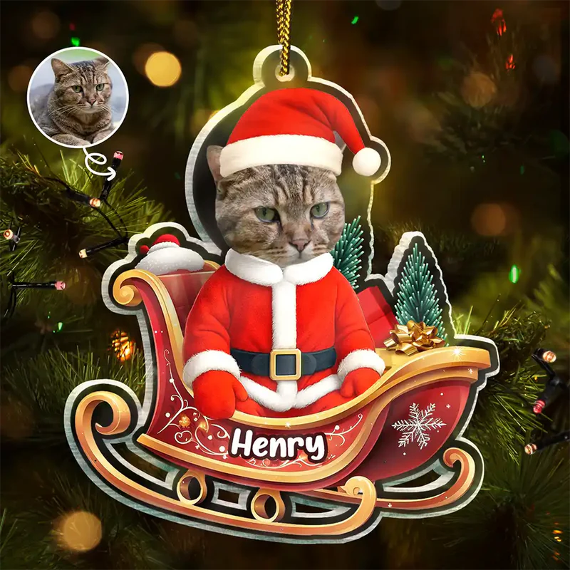 Personalisierte Weihnachtsdeko – Lustiges Weihnachtsmann-Gesicht