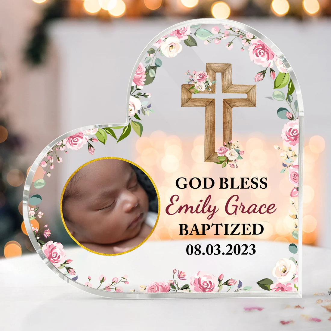 Personalisiertes Acrylschild – Taufgeschenk
