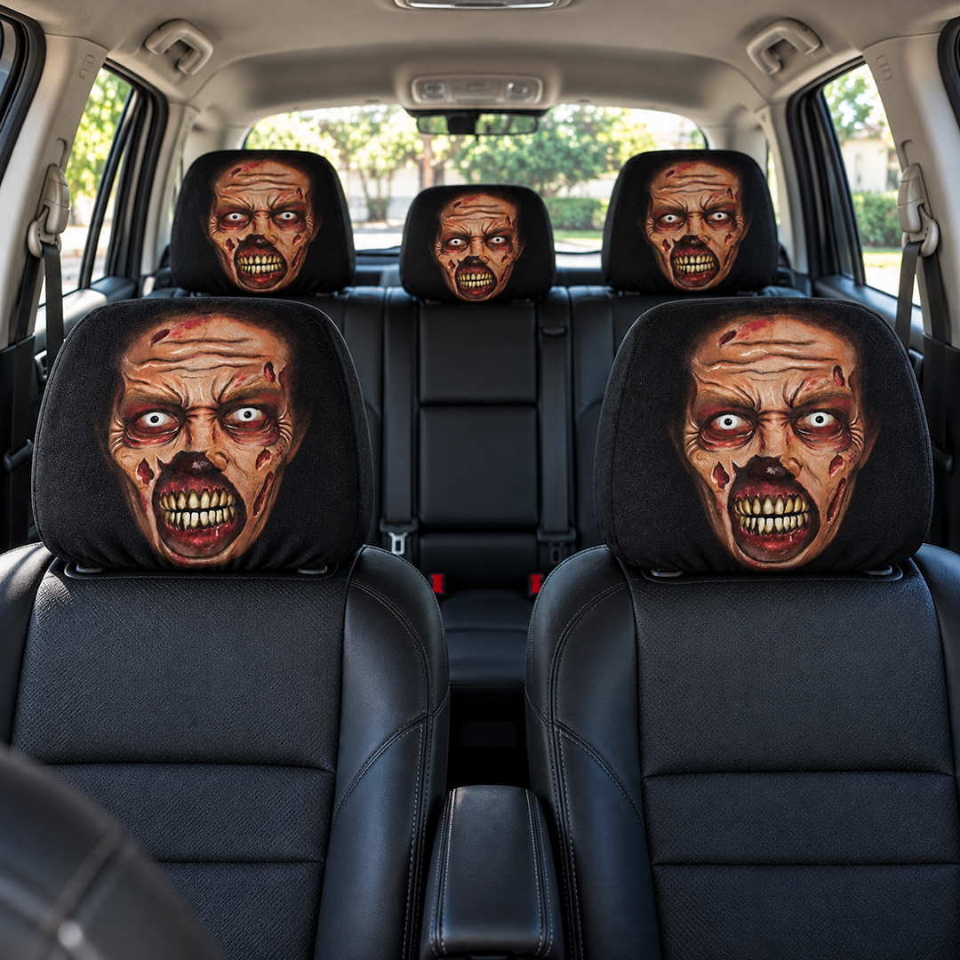 Personliga Halloween  nackstödsöverdrag för bil 2-pack