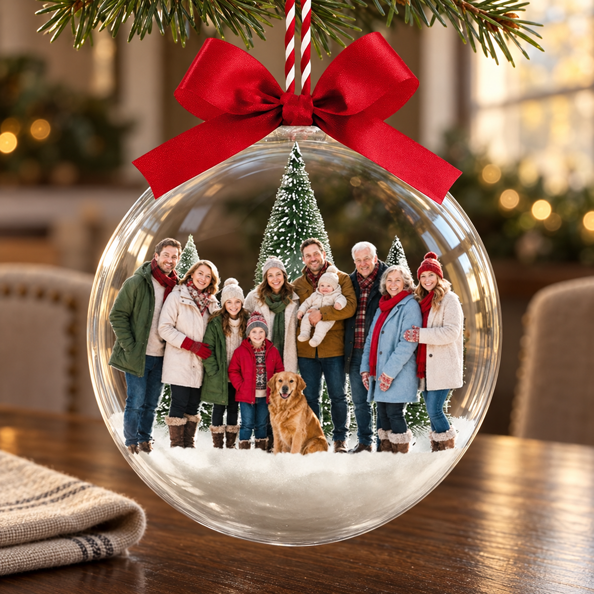 Personlig snöglobskula - Julklapp till familjen