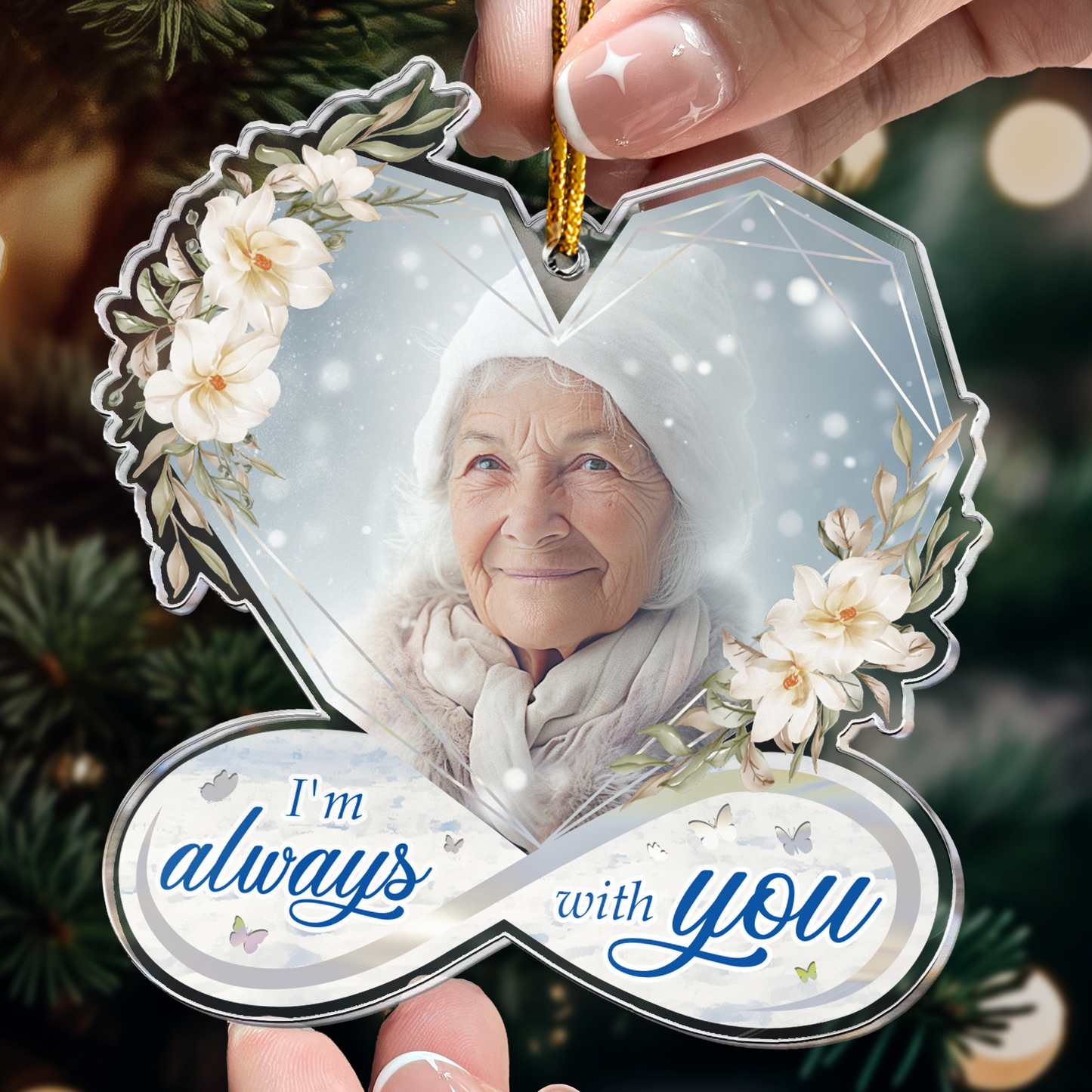 Personalisierter Weihnachtsschmuck – Ich bin immer hier