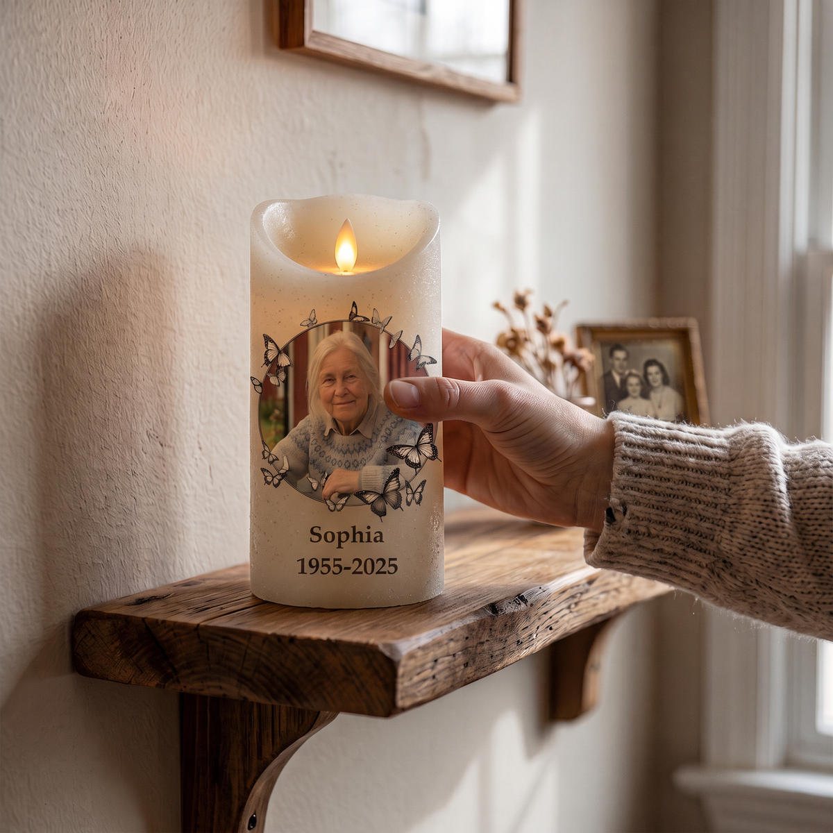 Personligt flamlöst LED - Till kärleksfullt minne