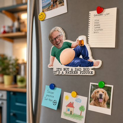 Personalisierter weicher Kühlschrankmagnet – Das ist kein Papa-Body