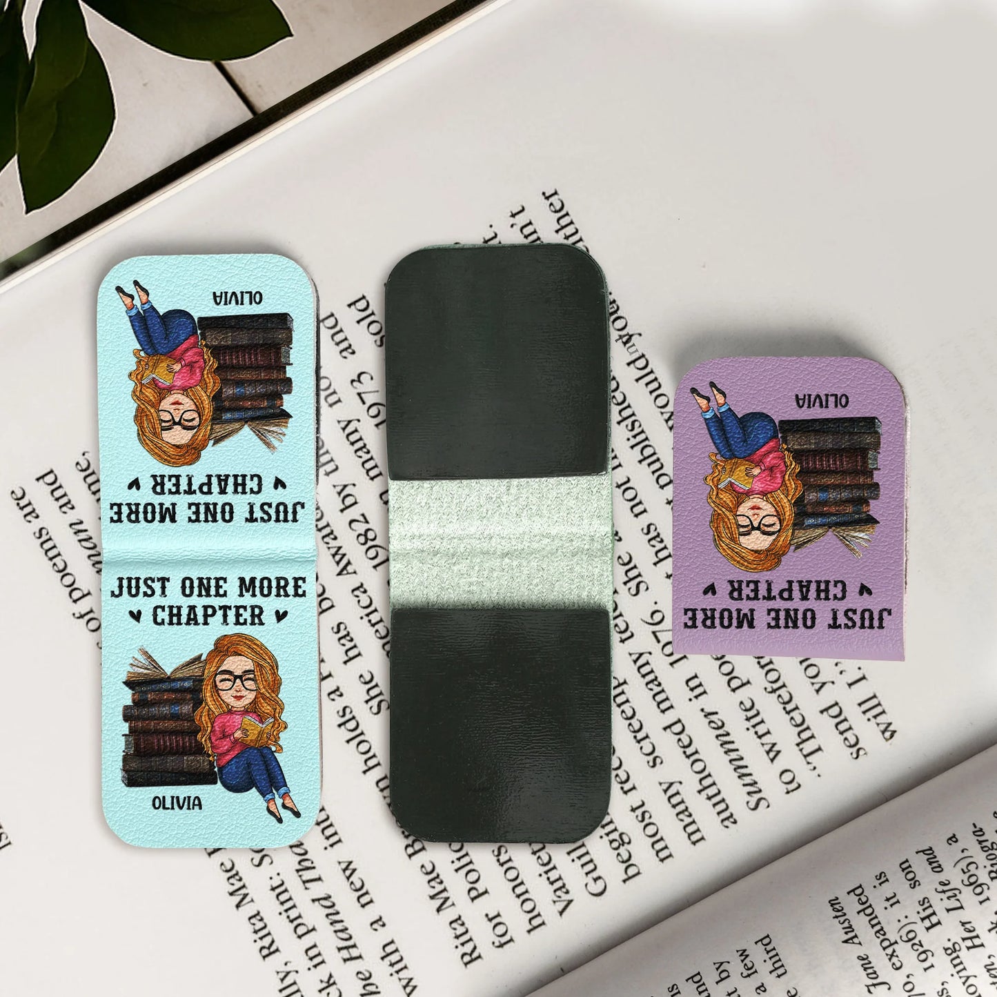 Personalisiertes magnetisches Lesezeichen aus Leder – Nur noch ein Kapitel