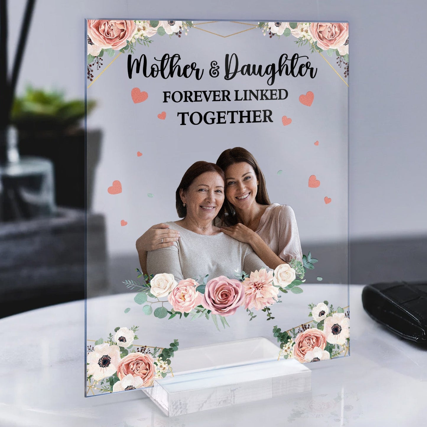 Personalisiertes Acrylschild – Mutter & Kind