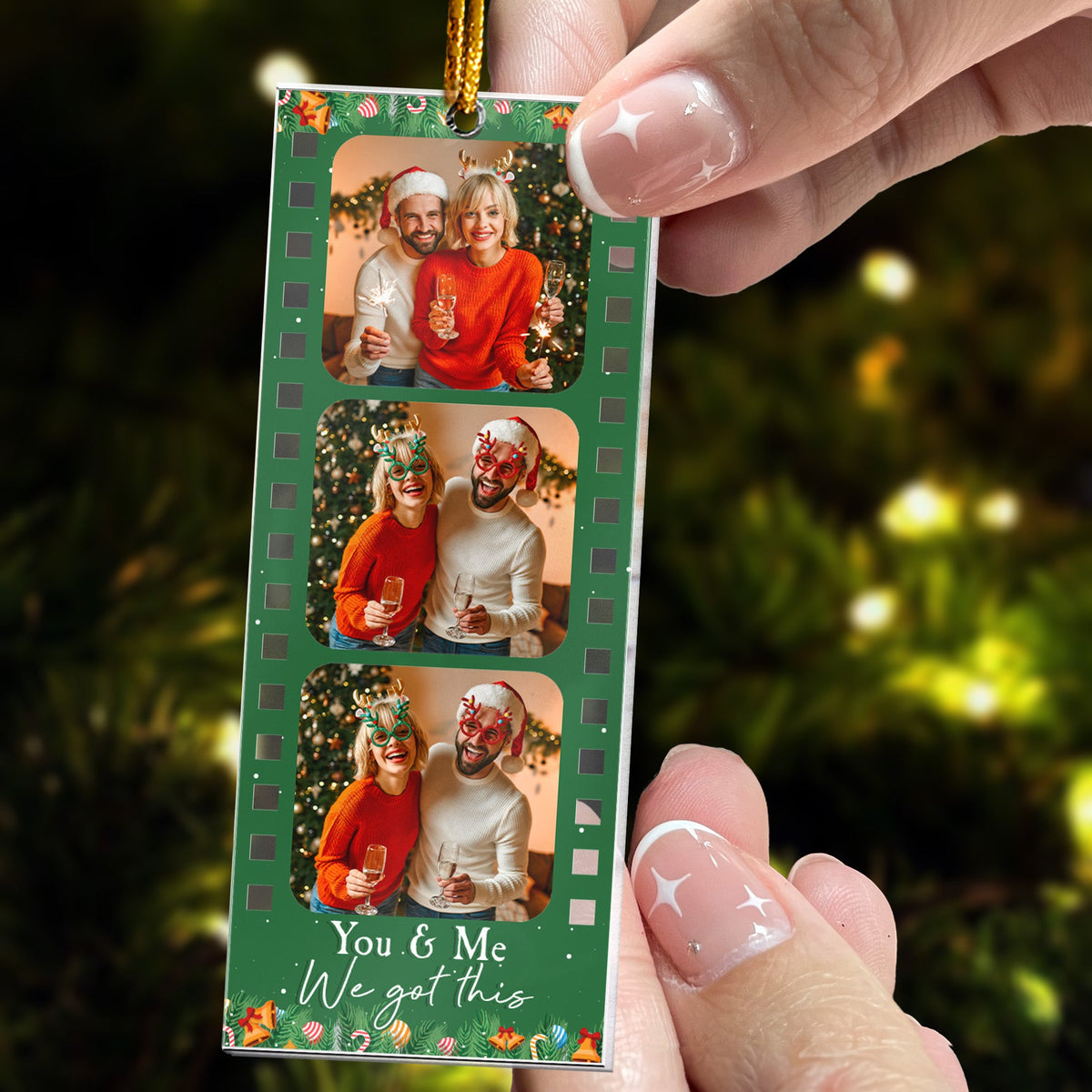 Personalisierte Weihnachtsdeko – Fotostreifen