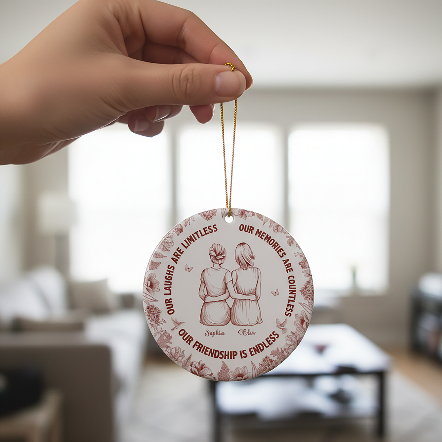 Personalisierte Weihnachtsdeko – Grenzenlose Schwestern
