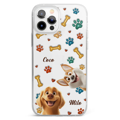 Personalisierte Handyhülle – Hund im 3D-Stil