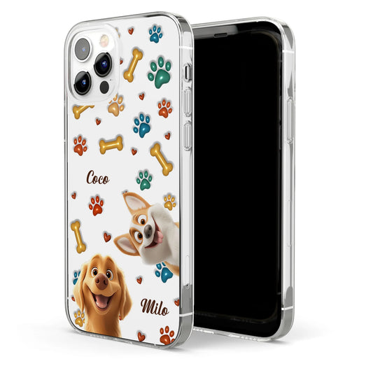 Personalisierte Handyhülle – Hund im 3D-Stil